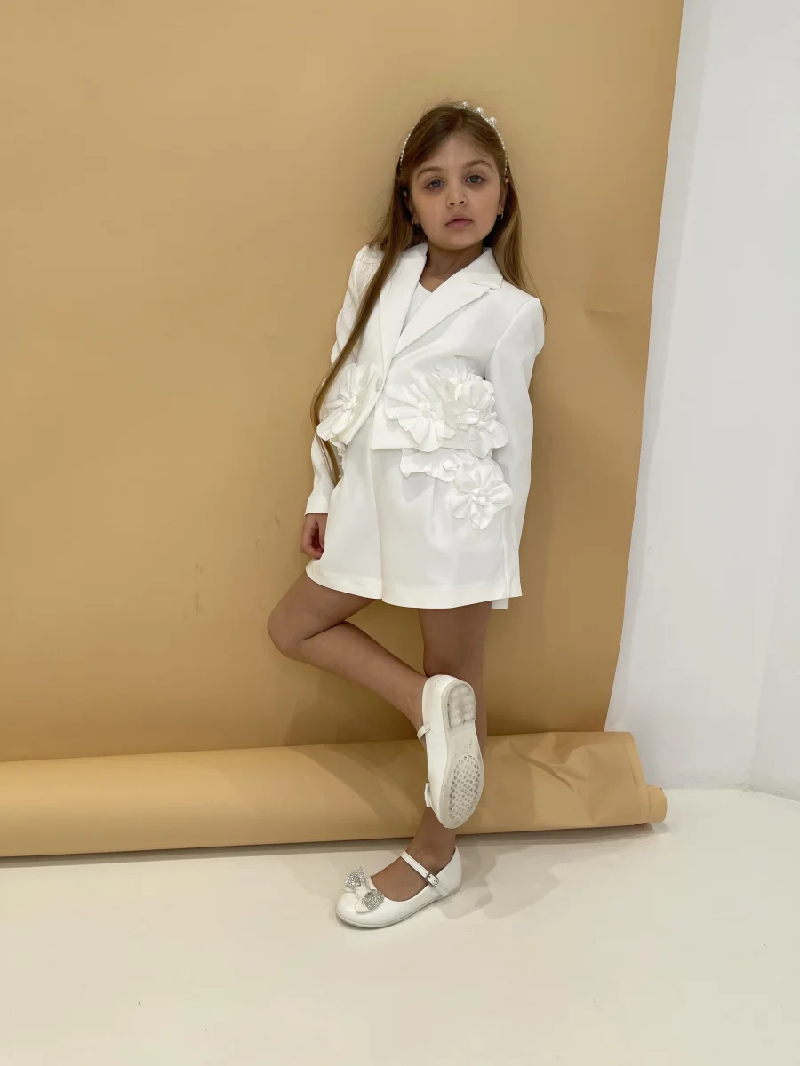 Fun & Fun tuta kids bianco con fiori - immagine 9