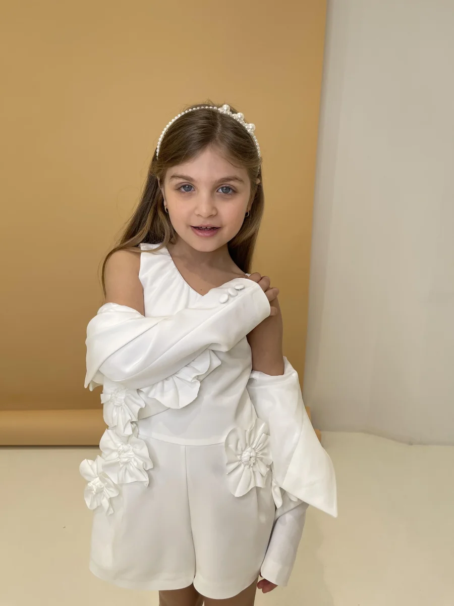 Fun & Fun tuta kids bianco con fiori - immagine 6