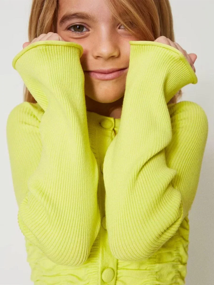 Twinset cardigan kids giallo - immagine 3