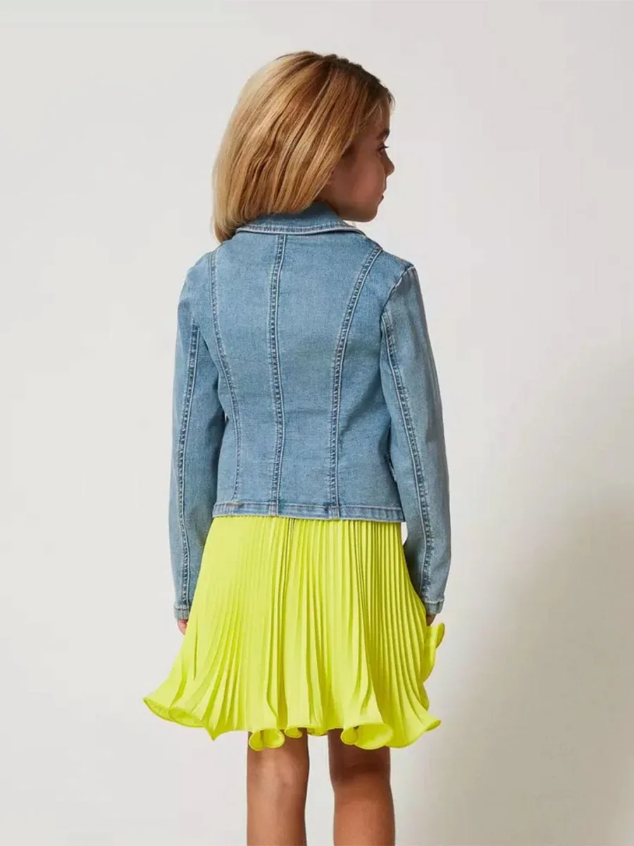 Twinset gonna kids giallo corta in plisseè - immagine 5