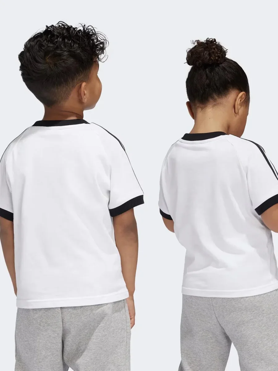 Adidas Adicolor t-shirt kids bianco e nero - immagine 5