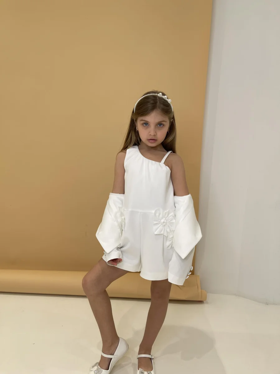 Fun & Fun tuta kids bianco con fiori - immagine 4