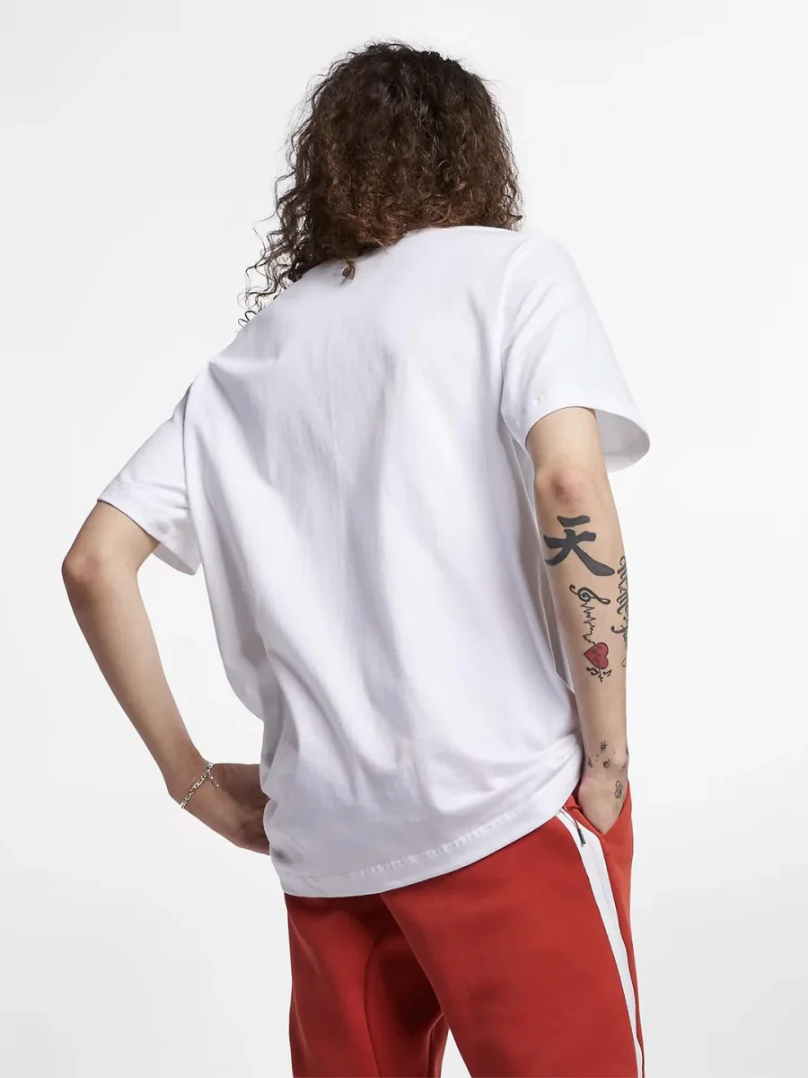 Nike t-shirt bianco con logo nero - immagine 5