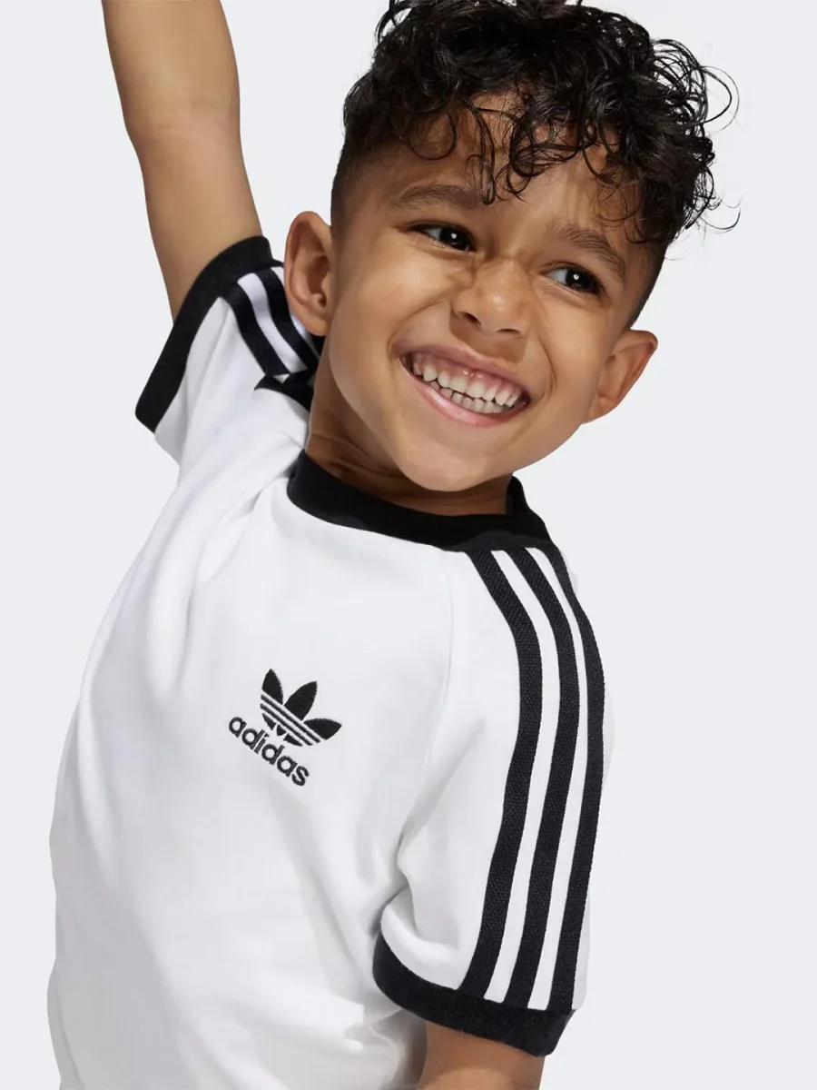 Adidas Adicolor t-shirt kids bianco e nero - immagine 4