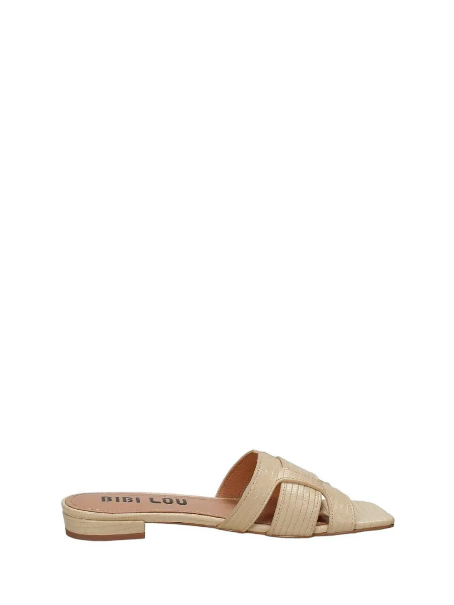 Bibi Lou Agrifogliola sandali beige martellata