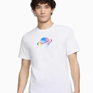 Nike t-shirt bianca con logo multicolor