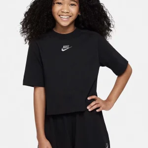 Nike t-shirt kids nero crop
