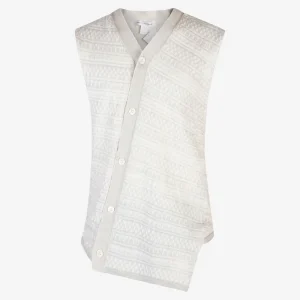 Gilet in maglia asimmetrico