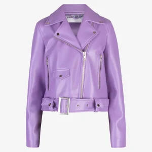 Giacca Biker Esmeralda in pelle sintetica