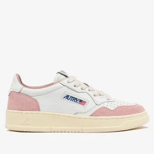 W Medalist Low in pelle e suede bianca e rosa