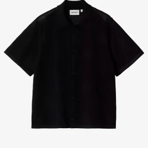 W Camicia maniche corteTemple in maglia traforata