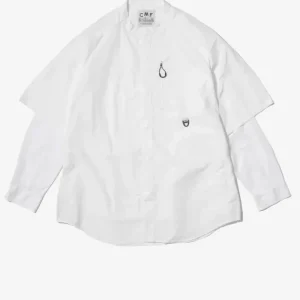 No collar shirt bianca