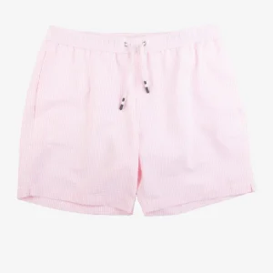 Costume da bagno in seersucker a righe rosa