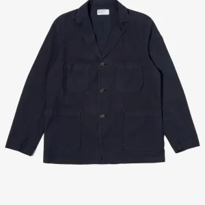 Giacca 5 tasche navy seersucker