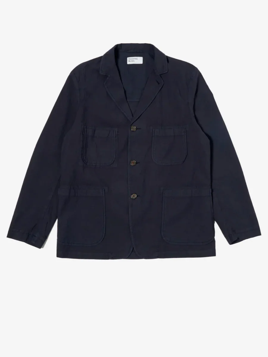 Giacca 5 tasche navy seersucker