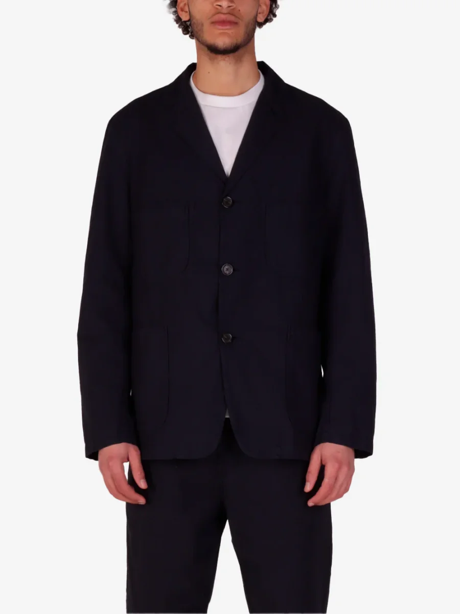 Giacca 5 tasche navy seersucker - immagine 4