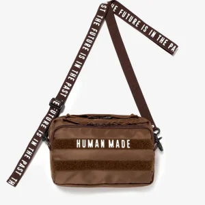 'Military Pouch' Borsa a tracolla piccola marrone in nylon