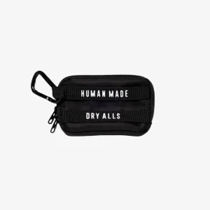 Military Card Case nero con Moschettone