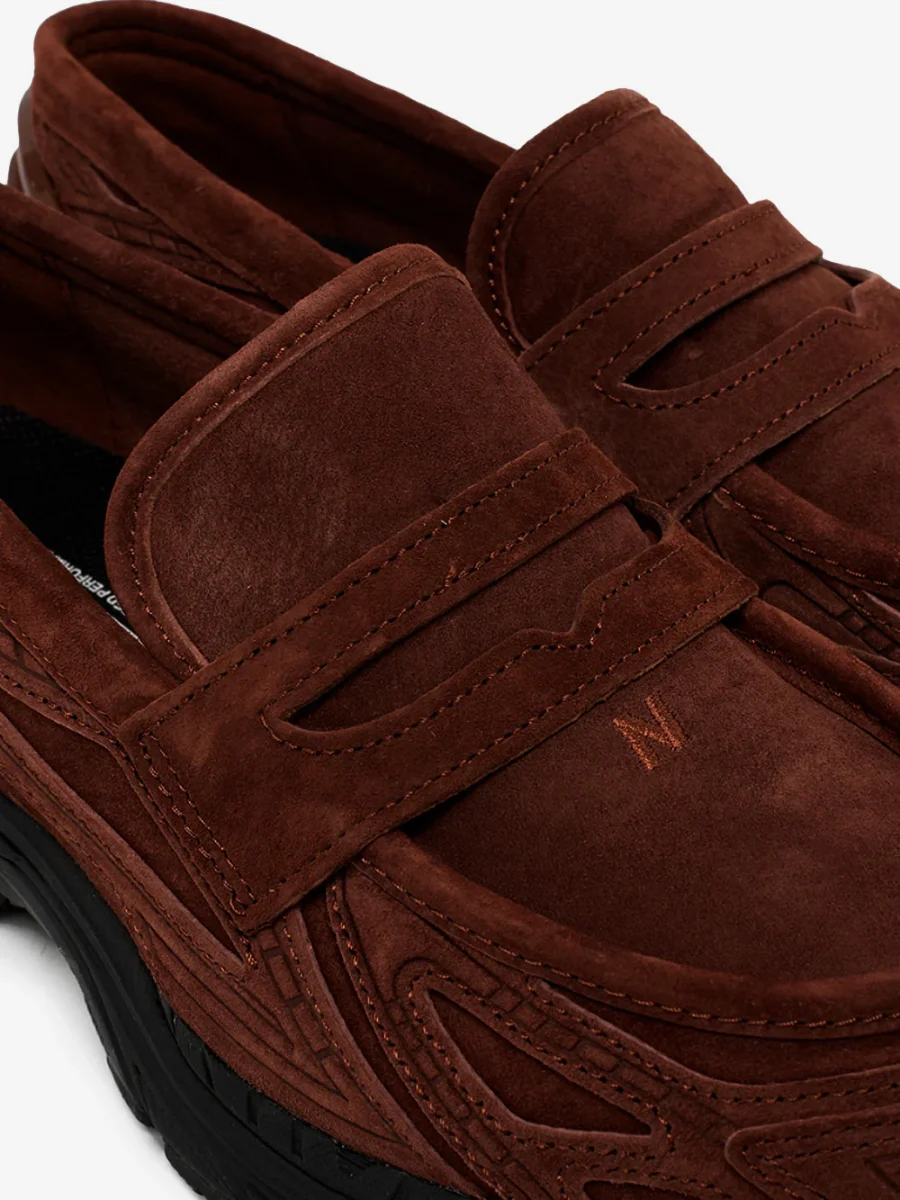 1906L scarpe loafers marroni in pelle - immagine 4