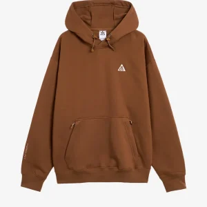 ACG Felpa pullover marrone Therma Fit con cappuccio