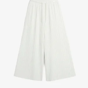 Pantaloni Culotte Oversize bianchi in Taffetà