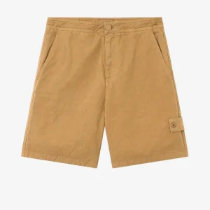 Bermuda comfort in misto lino marrone 'Ghost'