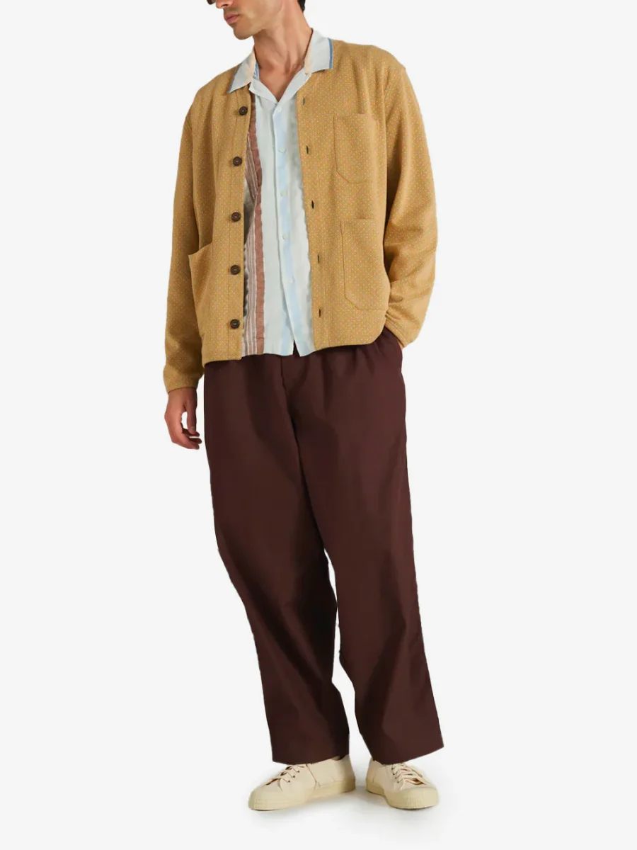 'Dutch' Pant in Popeline Peach Marrone - immagine 3